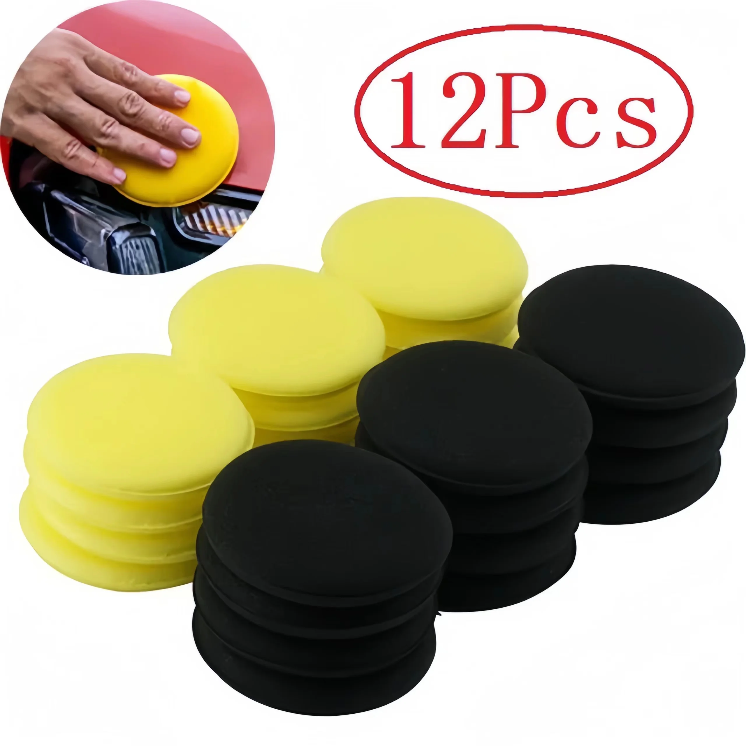 12Pcs 라운드 자동차 왁싱 폴리쉬 폼 스폰지 패드, - Wax Applicator Pad 리뷰 및 가격